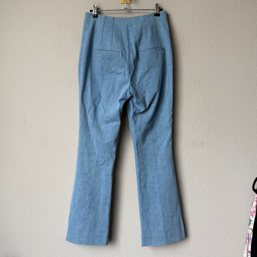 Veronica Beard Chambray Light Blue Bootcut Pants - Picture 3 of 6